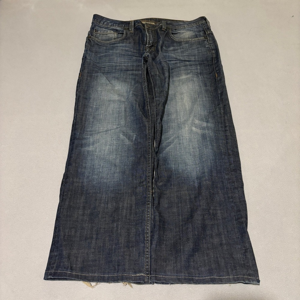Buffalo David Bitton Mens 36x32 Travis-X Basic Relaxed Stretch Jeans Blue Casual